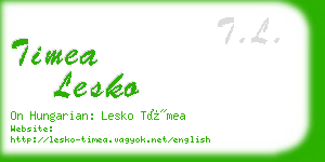 timea lesko business card